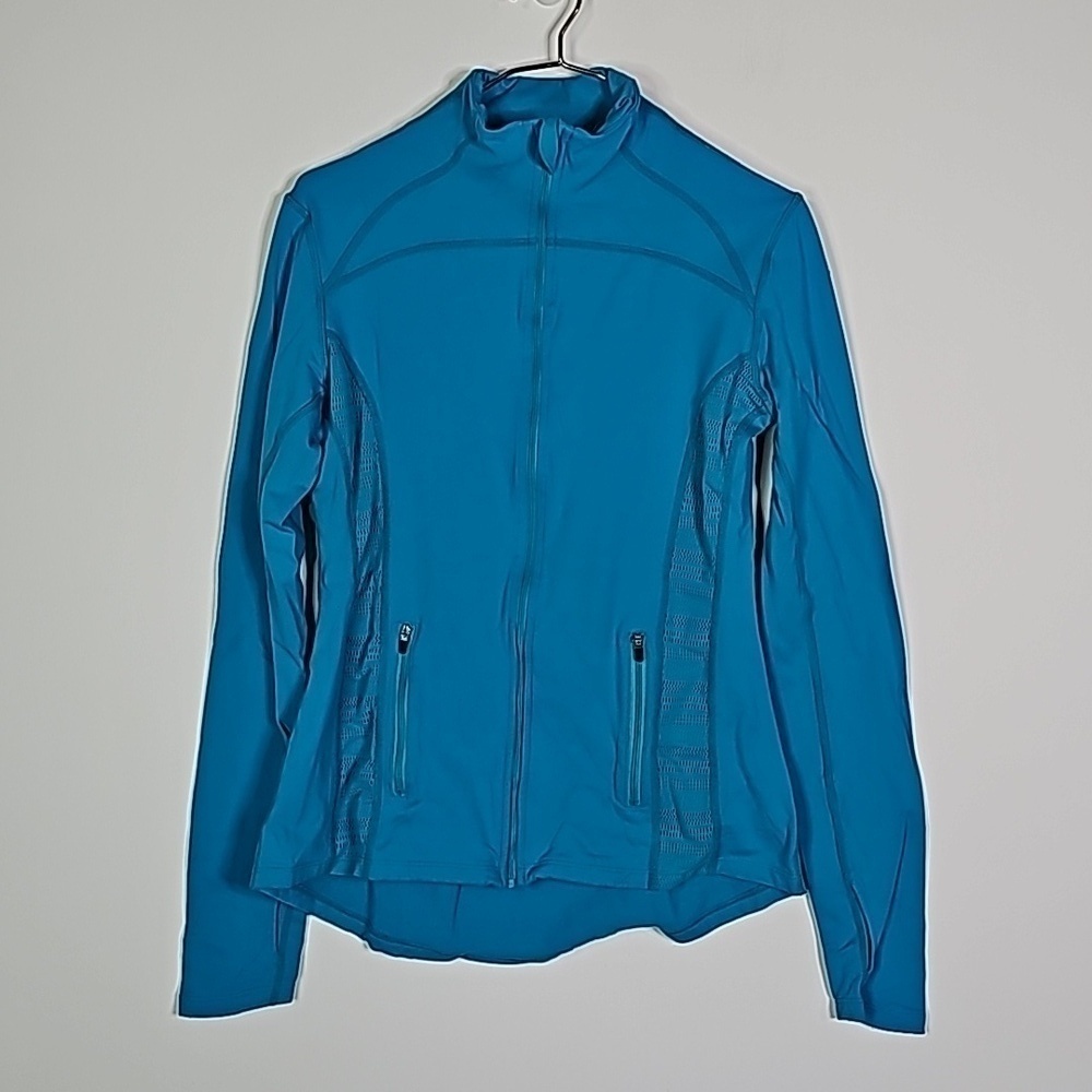 ROXY medium teal light zip up jacket